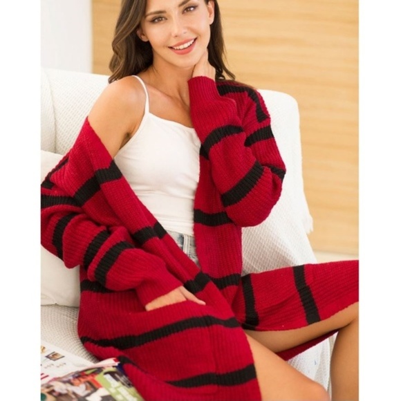 Knit Wool Open Front Cozy Cardigan Sweater XL - Picture 5 of 8